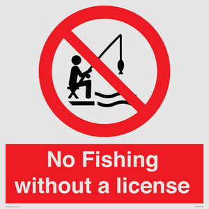 No Fishing without a license
